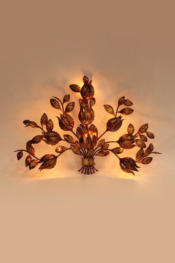 Image 1 of Vintage Design Hollywood Regency Wall Lamp Italian 1960s