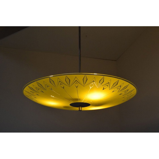 Image 1 of Vintage glass suspension, Czech 1960