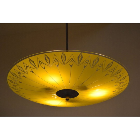 Image 1 of Vintage glass suspension, Czech 1960