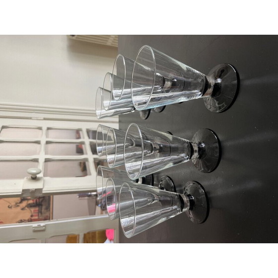 Image 1 of Lot 10 vintage art deco glasses, 1980