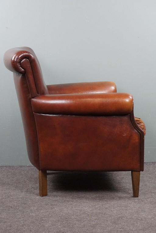 Sheep leather armchair, armchair