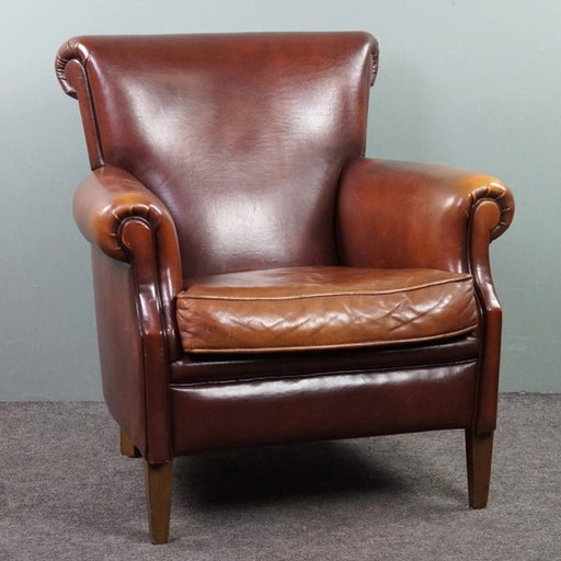 Sheep leather armchair, armchair