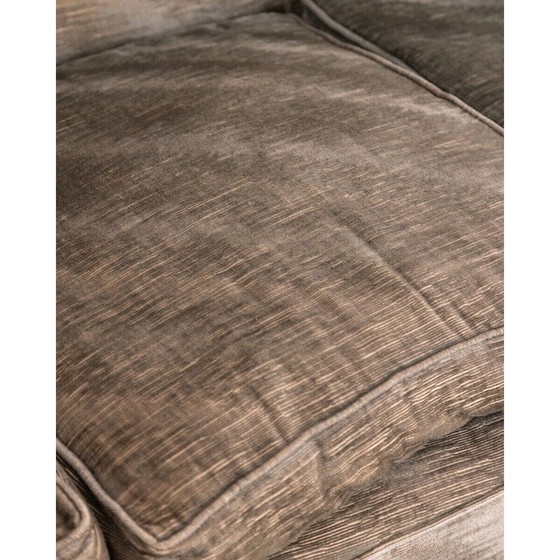 Image 1 of Vintage blue velvet sofa, Italy 1950