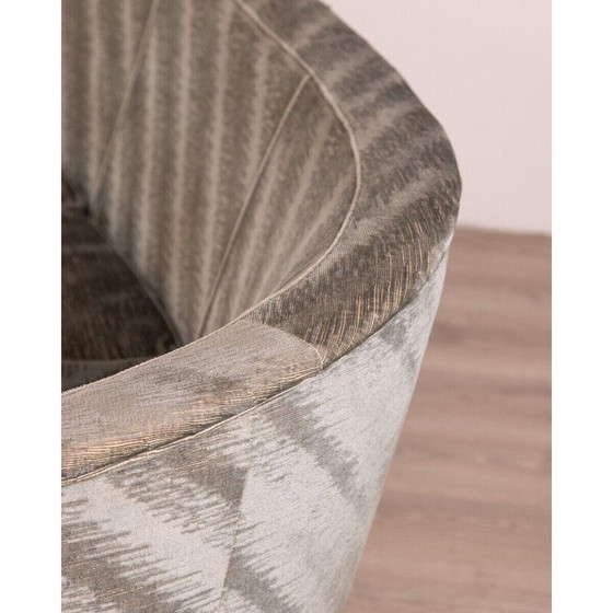Image 1 of Vintage blue velvet sofa, Italy 1950