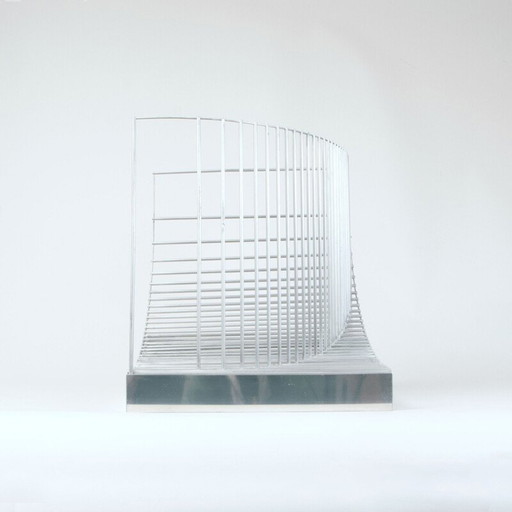 Vintage construction aluminum sculpture by Bertil Herlov Svensson, Sweden 1960