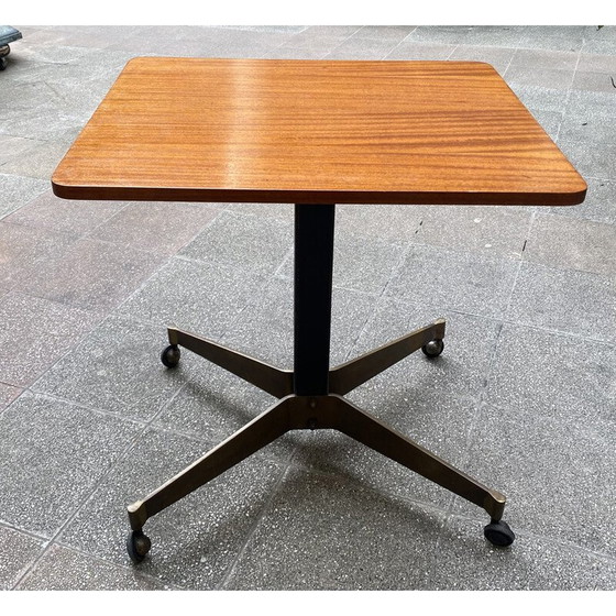 Image 1 of Vintage rosewood pedestal table by Jacques Adnet, 1950