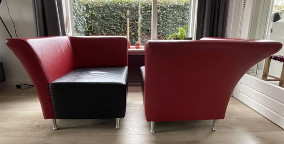 Image 1 of Montel Corner Armchairs + Footstool