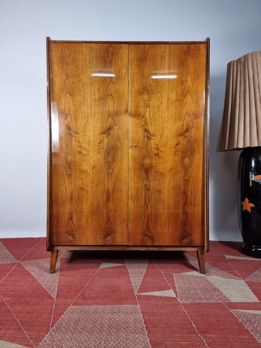 Walnut Wardrobe From Tatra, 1969