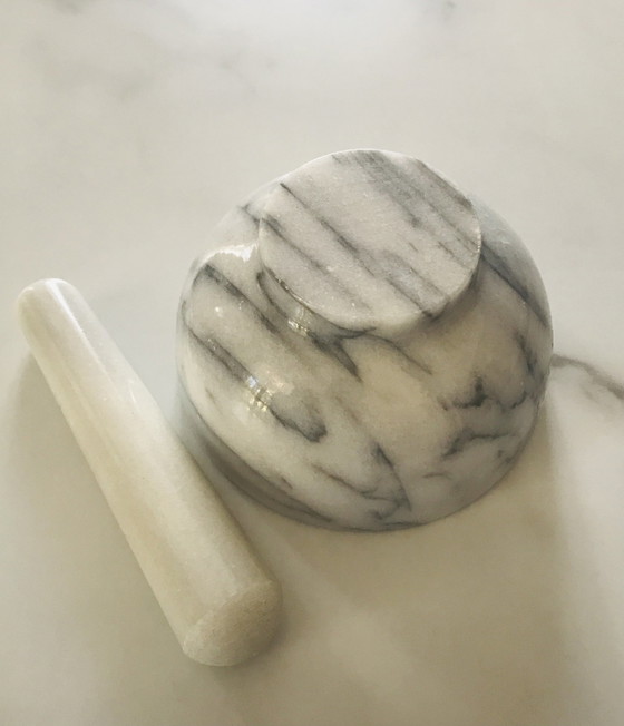 Image 1 of Small Mortar Pestle Marble