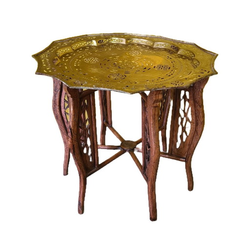 Vietnamese Folding Side Table, 1950s