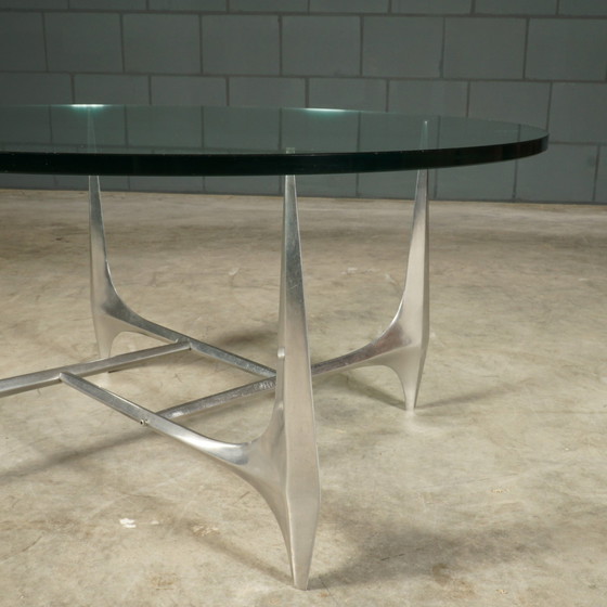 Image 1 of Vintage Aluminum Coffee Table - Knut Hesterberg For Ronald Schmitt - 1960s