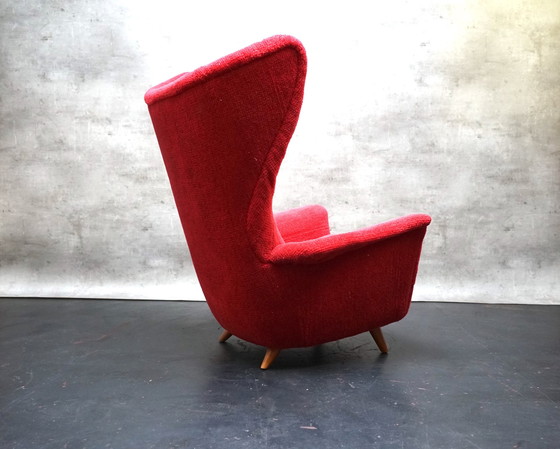 Image 1 of German Mid - Century wing chair