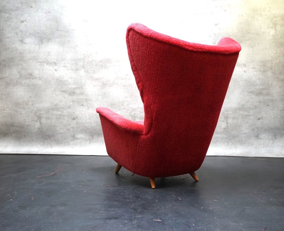 Image 1 of German Mid - Century wing chair