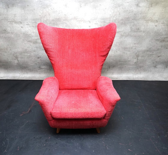 Image 1 of Fauteuil allemand à oreilles Mid Century