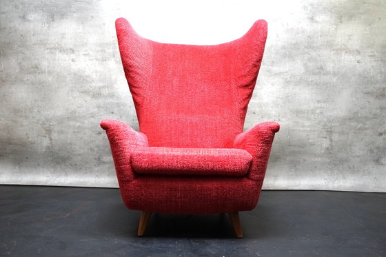 Image 1 of German Mid - Century wing chair