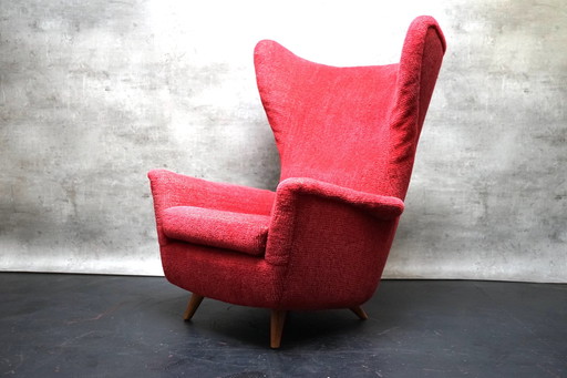 Fauteuil allemand à oreilles Mid Century