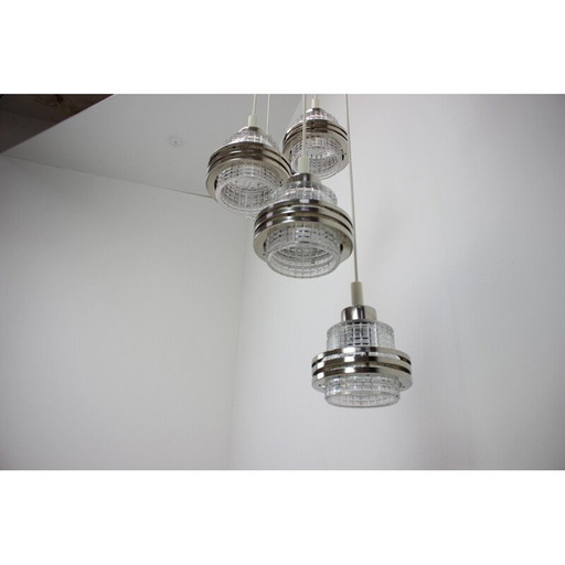 Vintage Cascade chandelier, Czechoslovakia 1960s
