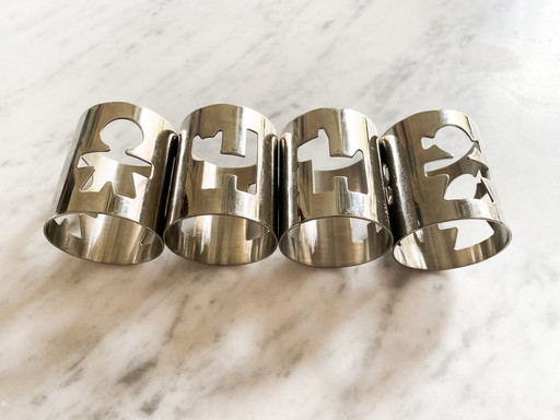 4x Alessi Girotondo napkin ring