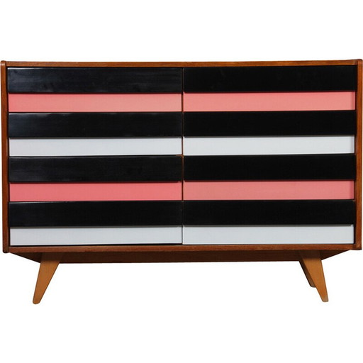 Vintage chest of drawers model U-453 in oak by Jiri Jiroutek for Interier Praha, Czechoslovakia 1960
