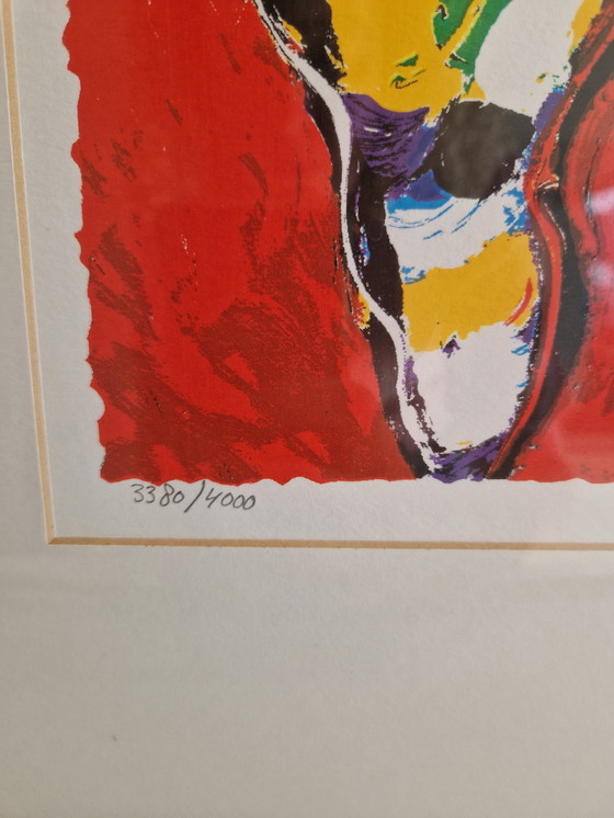 Image 1 of Peter Diem Silkscreen - Happy Cow - Red Cow - Artist