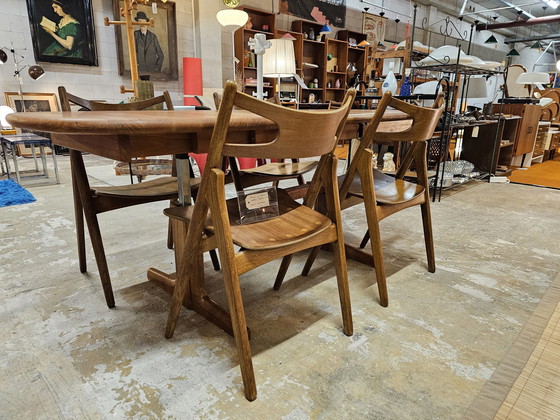 Image 1 of Dining Table Teak Extendable And Height Adjustable