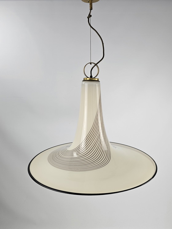 Image 1 of XL large glass pendant lamp model Witch's Hat