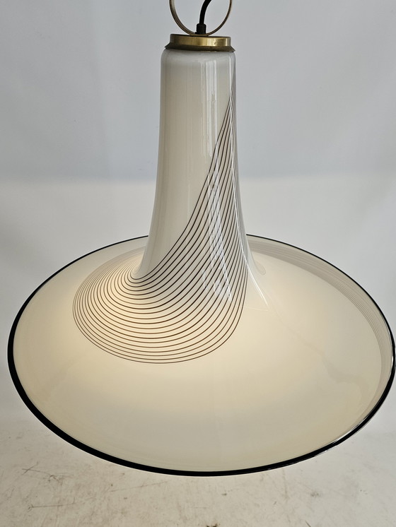 Image 1 of XL grande lampe suspendue en verre modèle Chapeau de sorcière