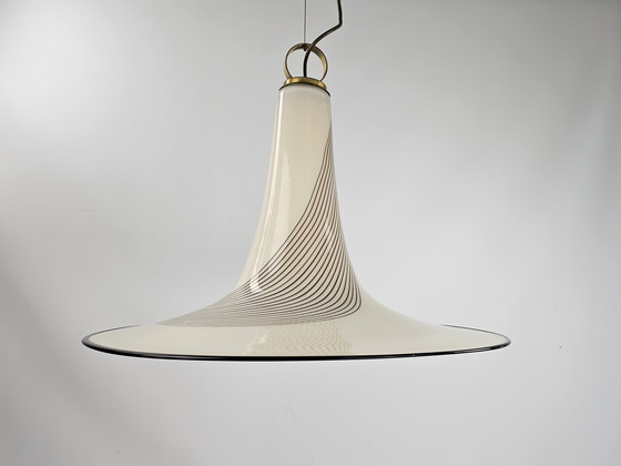 Image 1 of XL large glass pendant lamp model Witch's Hat