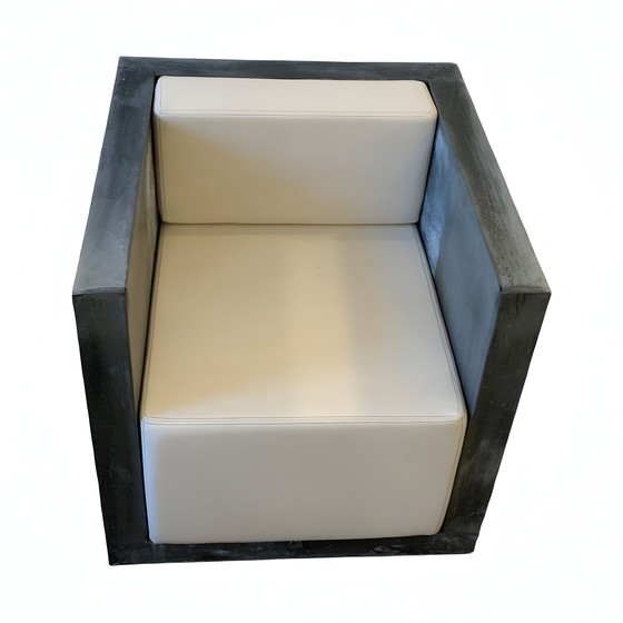 Image 1 of 2X Industrial Design Armchair Of 100% Zinc