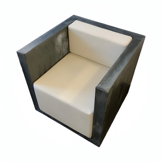 Image 1 of 2X Industrial Design Armchair Of 100% Zinc