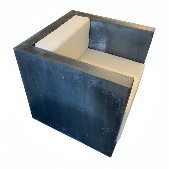 Image 1 of 2X Industrial Design Armchair Of 100% Zinc