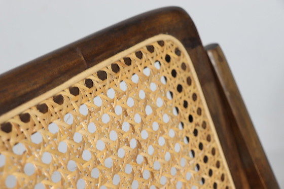 Image 1 of Mid - Century folding chairs with Viennese wickerwork, Italy, 1970s