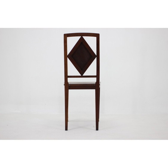 Image 1 of Vintage "Art nouveau" chair with mother of pearl inlay on seat and back, 1910s