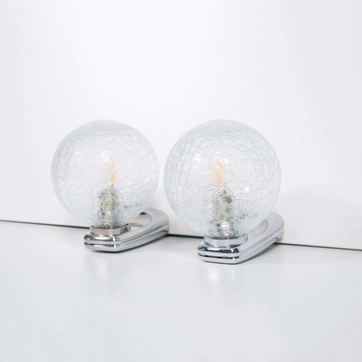 Set of space age wall lights 70s/80s, vintage wall scones