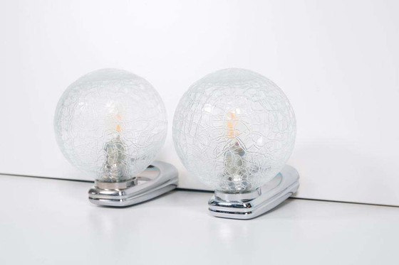 Image 1 of Ensemble d'appliques de l'ère spatiale 1970/80, scones muraux vintage