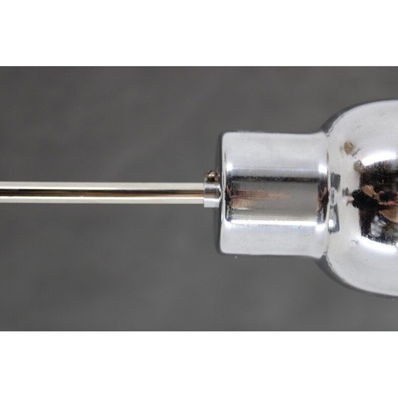 Image 1 of Vintage chrome plated chandelier with Murano glass, Italy 1970s