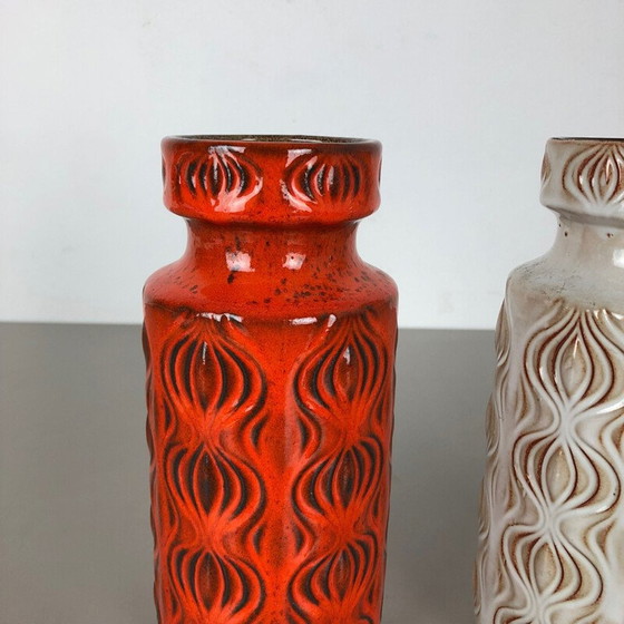 Image 1 of Pair of vintage pottery vases "Onion" by Scheurich, Germany 1970