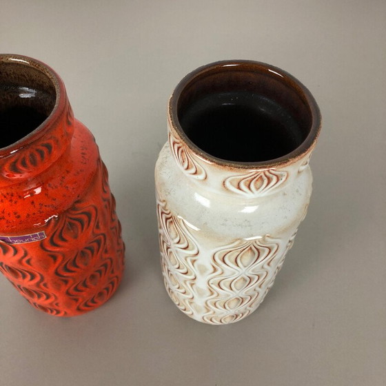 Image 1 of Pair of vintage pottery vases "Onion" by Scheurich, Germany 1970