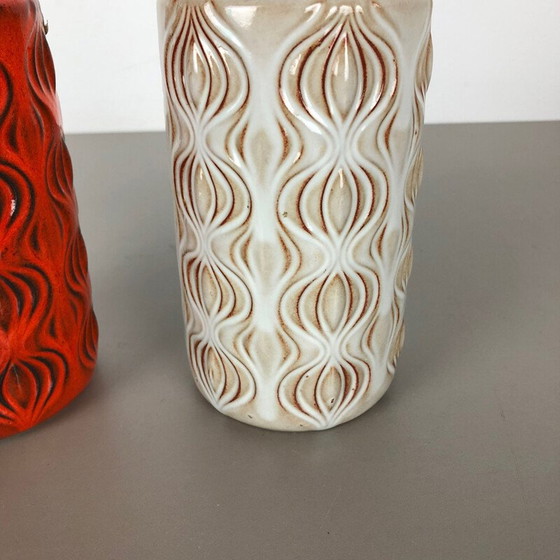 Image 1 of Pair of vintage pottery vases "Onion" by Scheurich, Germany 1970