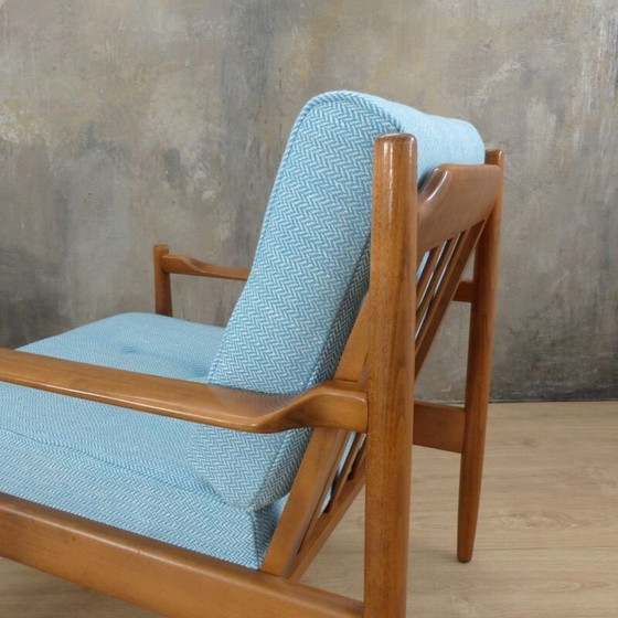 Image 1 of Coppia di poltrone vintage azzurre, scandinave anni '50