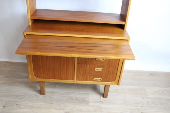 Image 1 of Vintage Multifunction Teak Bookcase 1960 Dk