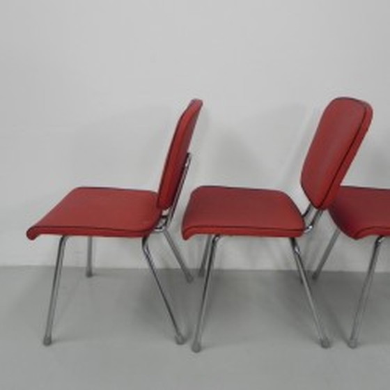 Image 1 of 5x vintage dining table chairs