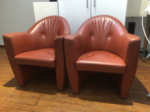 2x Leolux Carabita Armchairs