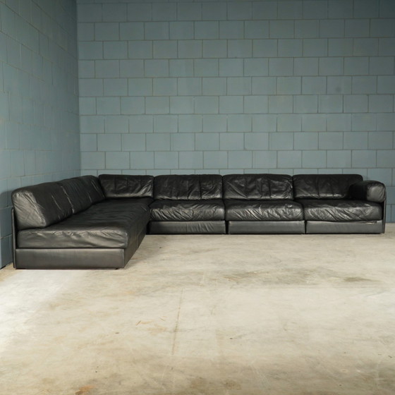 Image 1 of De Sede DS-76 - modular black leather sofa