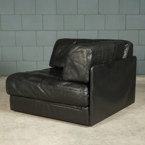 Image 1 of De Sede DS-76 - modular black leather sofa