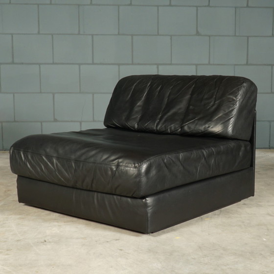 Image 1 of De Sede DS-76 - modular black leather sofa