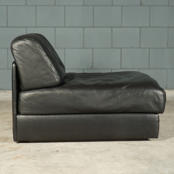 Image 1 of De Sede DS-76 - modular black leather sofa