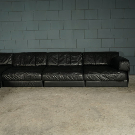 Image 1 of De Sede DS-76 - modular black leather sofa