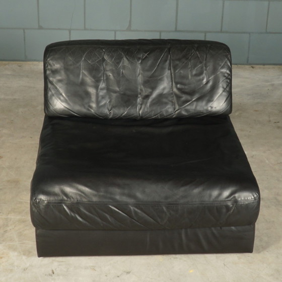 Image 1 of De Sede DS-76 - modular black leather sofa