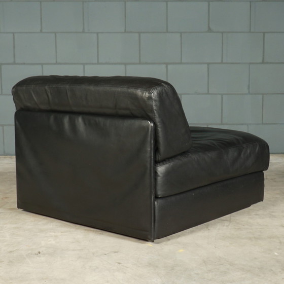 Image 1 of De Sede DS-76 - modular black leather sofa